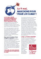 Flyer « Le 9 mai, marchons pour une vraie loi climat » - PCF, 9 mai 2021