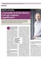 20210924-L'Huma-Hervé Leuwers : « L'actualité de la Révolution, c'est une exigence républicaine »