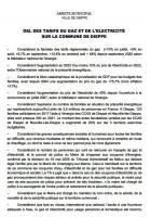 Arrêté municipal « Gel des tarifs du gaz et de l'électricité sur la ville de Dieppe » - Dieppe, 30 septembre 2021