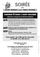 Invitation à la soirée des « Jours heureux avec Fabien Roussel » - PCF Saint-Maximin, 11 mars 2022
