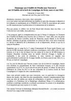Hommage aux résistants fusillés en forêt de Carlepont et de Compiègne il y a 80 ans-Discours de Loïc Pen - Compiègne, 13 mars 2022