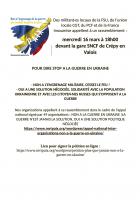 16 mars, Crépy-en-Valois - Rassemblement « Stop à la guerre en Ukraine »