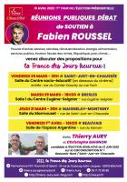 Flyer « Réunions publiques débat de soutien à Fabien Roussel » - 1re circonscription de l'Oise, 18 mars 2022