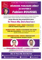 Flyer « Réunions publiques débat de soutien à Fabien Roussel » - 2e circonscription de l'Oise, 29 mars 2022