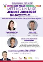 Flyer Nupes « Meeting unitaire à Montataire » - 3e et 7e circonscriptions de l'Oise, 2 juin 2022