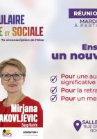 Flyer Nupes « Réunion publique avec Loïc Pen et Mirjana Jakovljevic à Nogent-sur-Oise » - 7e circonscription de l'Oise, 31 mai 2022