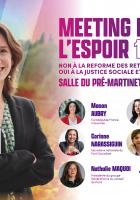 Flyer Nupes « Meeting de l'espoir avec Roxane Lundy, Éliane Assassi & co à Beauvais » - 1re circonscription de l'Oise, 1er juin 2022