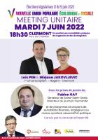 Flyer Nupes « Meeting unitaire à Clermont » - 7e circonscription de l'Oise, 7 juin 2022