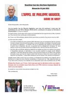 Appel de Philippe Mauger, maire de Mouy, pour le second tour : « votez Loïc Pen ! » - 7e circonscription de l'Oise, 19 juin 2022