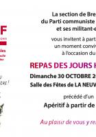 Invitation « Repas des Jours heureux » - PCF Bresles, 30 octobre 2022