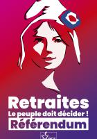 Affiche « Retraites, le peuple doit décider ! Référendum » - PCF, décembre 2022