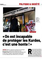 20221228-L'Huma-Paris-L'avocat des familles des militantes kurdes tuées en 2013 : « On est incapable de protéger les Kurdes, c'est une honte ! »