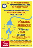 Flyer & affichette « Factures d'énergie, réforme des retraites, pouvoir d'achat… Nous faisons des propositions pour vivre mieux, parlons-en ! » - PCF Bresles, 15 février 2022