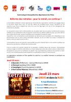Flyer « Réforme des retraites, pour le retrait on continue ! » - Intersyndicale Oise, 20 mars 2023