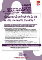 Tract « 6 juin, débarquons, en grève et en manifestation, pour maintenir la pression : gagnons le retrait de la loi et des avancées sociales ! » - UL CGT Bassin creillois, 6 juin 2023