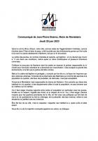 Déclaration de Monsieur le Maire, Jean-Pierre Bosino, sur les violences urbaines qui se sont déroulées de la nuit du 28 au 29 juin 2023 à Montataire
