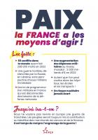 Flyer : « Paix : la France. a les moyens d'agir » - PCF, 21 septembre 2023