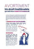 Flyer « Avortement, un droit inaliénable qui doit être constitutionnalisé » - PCF, 28 septembre 2023