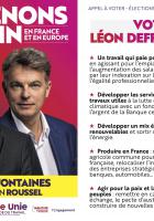 Appel à voter Léon Deffontaines - La Gauche unie pour le monde du travail, 15 mars 2024
