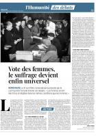 20240419-L'Huma-France-Vote des femmes, le suffrage devient vraiment universel