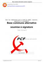 36e congrès du PCF-Base commune alternative-Unir les communistes