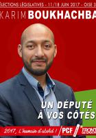 Affiche de campagne de Karim Boukhachba aux Législatives 2017 - 3e circonscription de l'Oise, 6 mars 2017