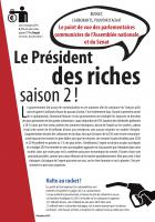 4 pages des parlementaires communistes « Le Président des riches, saison 2 ! » - Décembre 2018