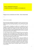 Rapport de la commission du Texte - Pierre Dharréville - CN, 13 octobre 2012
