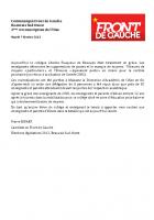 Communiqué de presse de Pierre Ripart concernant la suppression de postes au collège Fauqueux - Beauvais, 7 février 2012