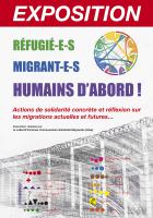 Affiche de l'exposition « Réfugié-e-s, migrant-e-s, humains d'abord ! » - PCF Oise, septembre 2016