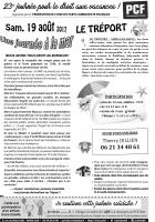 Tract « Journée à la mer au Tréport - Fête de l'Humanité » par secteur de l'Oise-vN&B - 19 août 2017