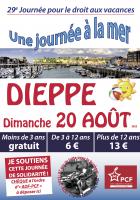 Affichette « 29e édition de la Journée à la mer pour le droit aux vacances » - PCF Oise, 20 août 2023