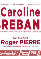 Bulletin de vote « Caroline Brebant et Roger Pierre (suppléant) » - 4e circonscription de l'Oise, 11 juin 2017