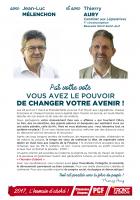 Tract « Avec Jean-Luc Mélenchon et avec Thierry Aury, par votre vote, vous avez le pouvoir de changer votre avenir » - 1re circonscription de l'Oise, 7 avril 2017