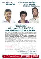 Tract « Avec Jean-Luc Mélenchon et avec Hélène Masure et Thierry Jullien, par votre vote, vous avez le pouvoir de changer votre avenir » - 5e circonscription de l'Oise, 7 avril 2017