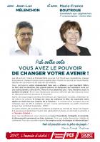 Tract « Avec Jean-Luc Mélenchon et avec Marie-France Boutroue, par votre vote, vous avez le pouvoir de changer votre avenir » - 7e circonscription de l'Oise, 7 avril 2017