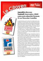 Journal « Le Citoyen » - Section PCF de Clermont-Liancourt, novembre 2014
