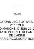 Législatives 2012-Aisne-Résultats du 2nd tour-Par circonscription
