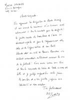Obsèques de Claude Lecerf - Nogent-sur-Oise, 24 avril 2012 - Lettre de Marcel Zaidner