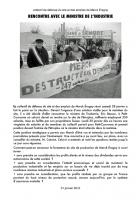 Les salariés de Merck au-devant du ministre de l'industrie - Petit-Couronne, 30 janvier 2012