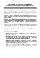 Motion déposée par le groupe Communiste et Républicain relative au transport ferroviaire - Conseil départemental de l'Oise, 15 juillet 2015