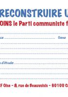 Pour reconstruire un espoir en France, je rejoins le Parti communiste français - Oise Avenir n° 1336, 30 août 2017