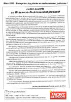 Lettre ouverte au ministre du Redressement productif sur la situation à Juy et Still - Front de gauche du Valois, 1er mars 2013