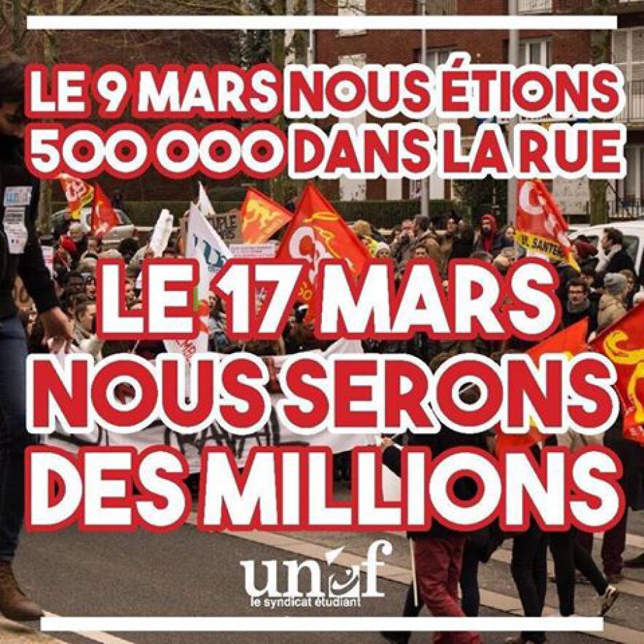 17 mars, Compiègne - Manifestation pour le retrait du projet de loi El Khomri