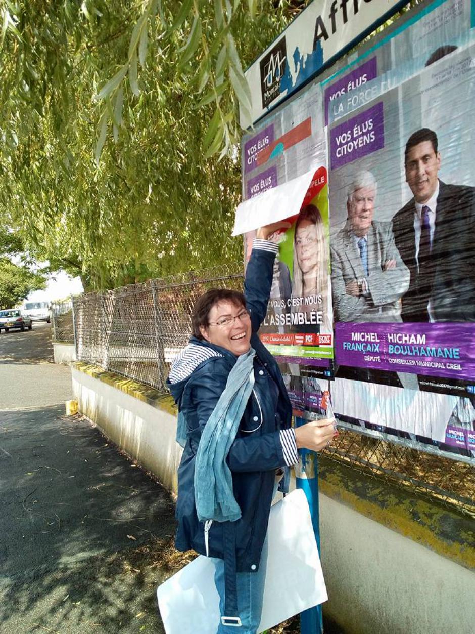 [Album Photos] Collage d'affiches et pliage de tracts - 3e circonscription de l'Oise, 7 juin 2017