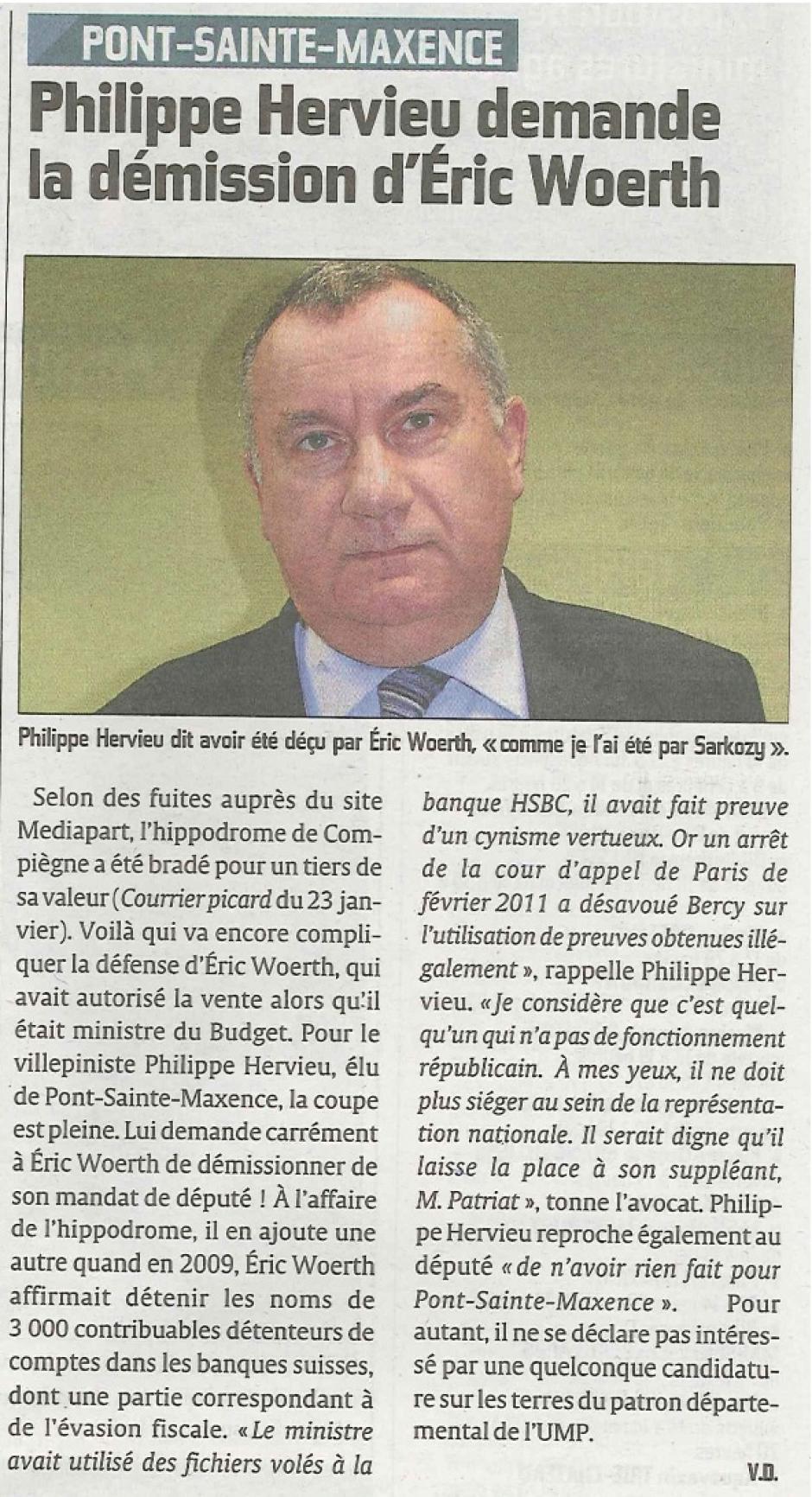 20120126-CP-Pont-Sainte-Maxence-Philippe Hervieu demande la démission d'Éric Woerth