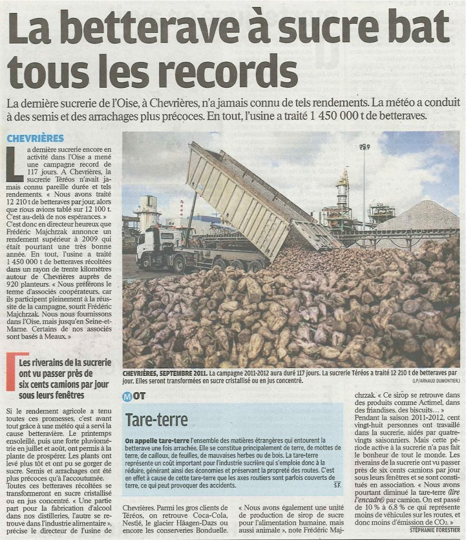 20120126-LeP-Chevrières-Rendements records pour la dernière sucrerie de l'Oise