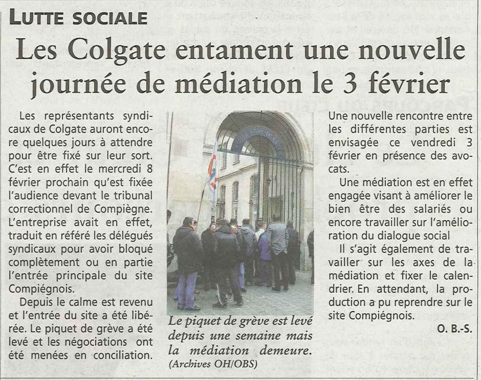20120201-OH-Compiègne-Les Colgate entament une nouvelle journée de médiaiton le 3 février