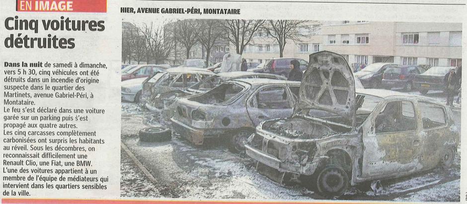 20120206-LeP-Montataire-Cinq voitures détruites