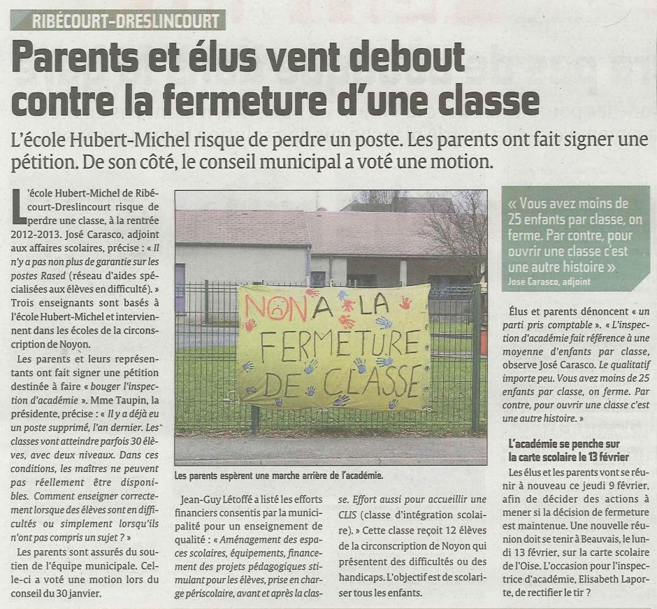 20120206-CP-Ribecourt-Dreslincourt-Parents et élus debout contre la fermeture d'une classe